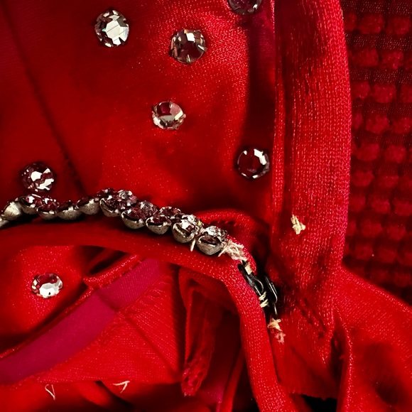 Vintage Ruby Sequin Majorette, Rhythmic gymnastics, figure skating bodysuit - Picture 13 of 14